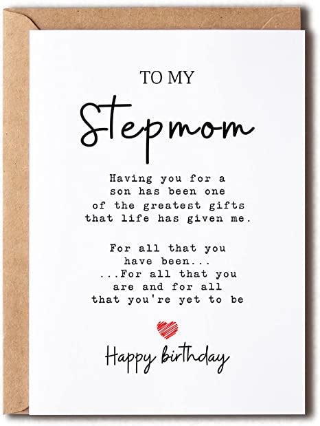to my stepmom stepmom birthday card stepmom poem birthday card for stepmom