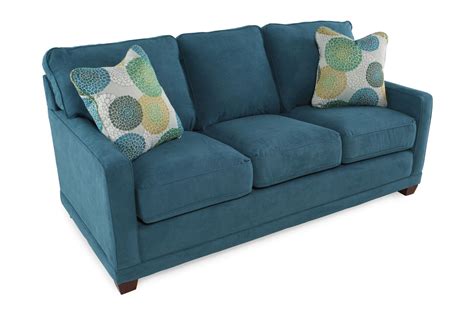 La Z Boy Kennedy Teal Sofa Mathis Brothers Furniture