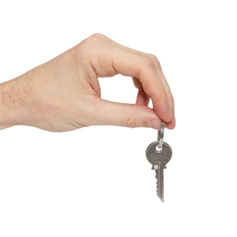 Silver Key In A Hand Stock Photo Image Of Background