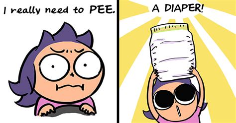 Mom Illustrates Her Embarrassing Pee Accident Story In A Hilarious