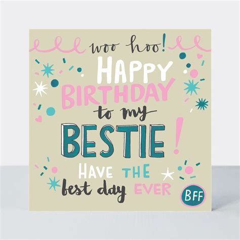 Find & download free graphic resources for birthday card. Best Friend Birthday Card - FRIENDSHIP Card - HAPPY Birthday To My BESTIE - BFF - Bestie ...