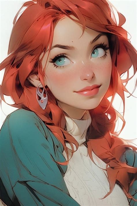 Redheads Art Girl Character Design Drawings Aesthetic Drawing