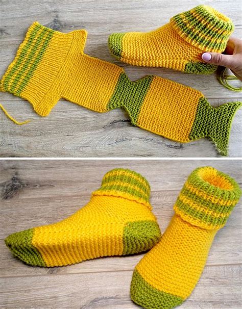 Better dorm boots slippers for men. Two Needle Socks - Free Knitting Pattern | Knitted ...