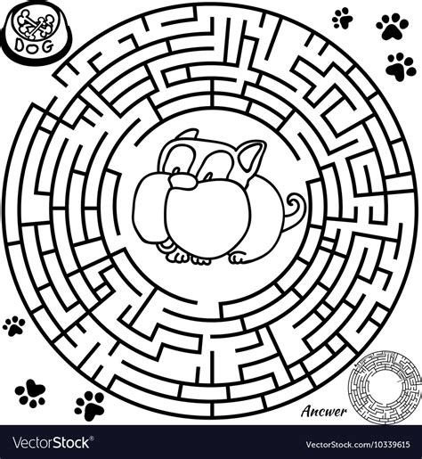 Maze Game For Kids Royalty Free Vector Image Vectorstock