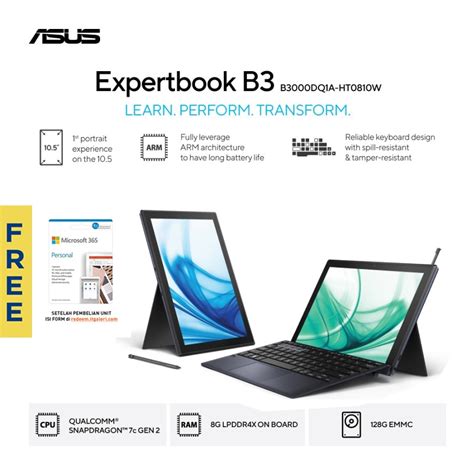 Jual Asus Expertbook B3 Detachable B3000dq1a Ht7c81m Qc 7c Sc7180p8gb