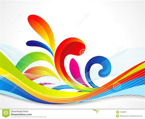 Abstract Colorful Wave Background Stock Vector