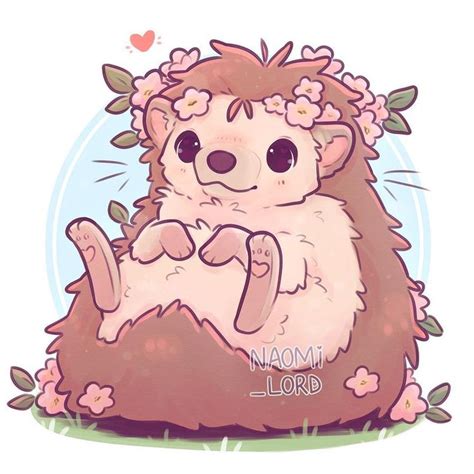 Naomi Lord Art Sur Instagram 🌸 Have A Hedgehog 🦔 As Part Of My Cute
