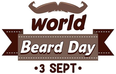 Free Vector World Beard Day September 3