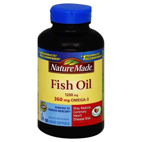 Nature Made Fish Oil 1200 Mg Liquid Softgels Shop Antioxidants At H E B