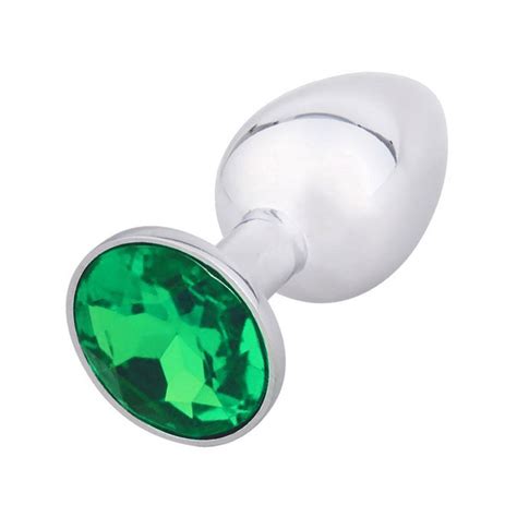 Stainless Steel Anal Plug Single Piece To Ship For Free With Colorful Jeweled Small Size For Men