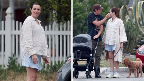 Home And Away Star Demi Harman Is Spotted Heavily Pregnant In Los