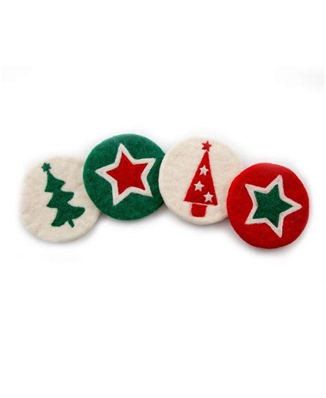 Thirstystone Felted Holiday Coasters Set Of 4 Macys