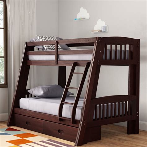 Viv Rae Madyson Twin Over Full Bunk Bed With Storage And Reviews Wayfair