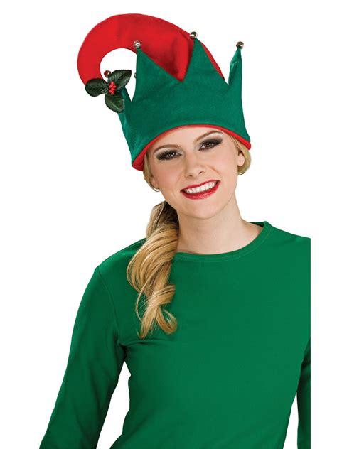 Adult Elf Hat With Mistletoe