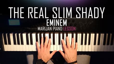 How To Play Eminem The Real Slim Shady Piano Tutorial Lesson Sheets Youtube