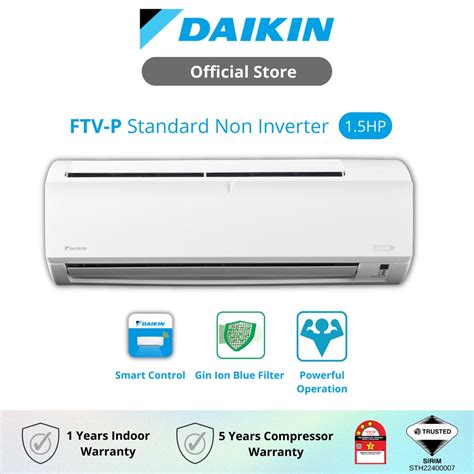 DAIKIN Standard Non Inverter Air Conditioner FTV P R32 1 5HP FTV35PB
