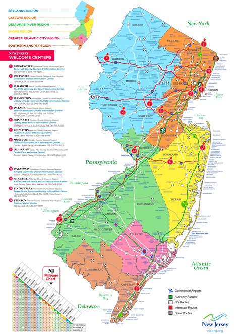 Map Of New Jersey With Towns World Map