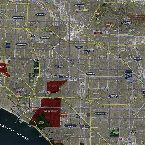 Los Angeles Aerial Wall Mural Landiscor Real Estate Mapping