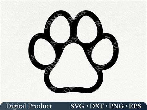 Animal Paw Outline Svg Paw Print Svg Cat Paw Svg Dog Paw Svg Pet