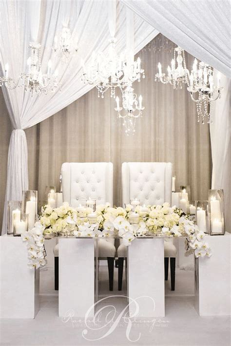 Pink marble background and gold geometric shape. White Bride and Groom Wedding Reception Chairs | Wedding ...