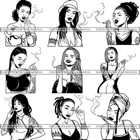 Search, discover and share your favorite african american gifs. Bundle 9 Afro Woman Smoking Pot Weed Joint Blunt Cannabis ...