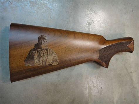 Photo Engraved On Gun Stock By Laser Creations Photo Engr Flickr