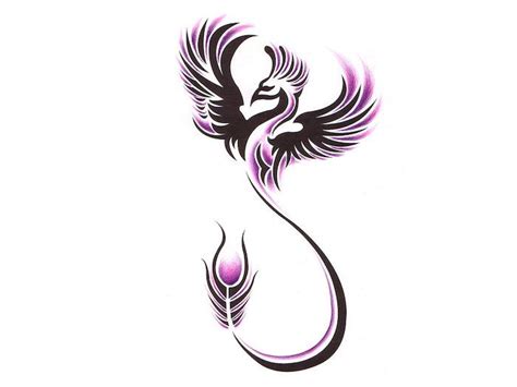 phönix tattoo bedeutung ein schwarzer fliegender phönix mit schwarzen flügeln und schwarzen ...