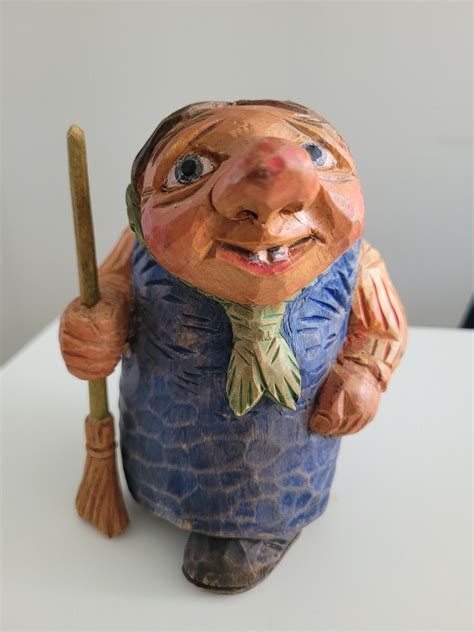 Otto Sveen Signed Vintage Norwegian Hand Carved Wooden Troll Etsy