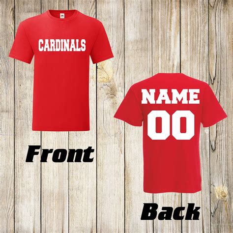 Cardinals Personalized Shirt Nfl Custom Shirt Football Etsy