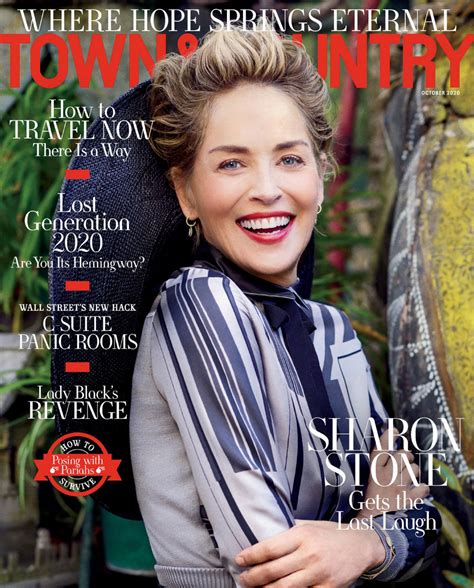 Sharon Stone Town Country October Issue Celebmafia