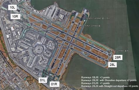 San Francisco Airport Runway Map