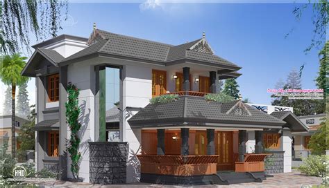 eco friendly houses: Tradition mix Kerala villa in 1950 sq.feet