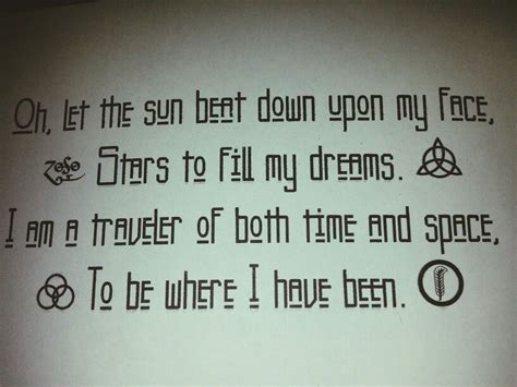 Put This Together Myself And Getting It Tattooed On My Ribs Led Zeppelin Kashmir Quote Led