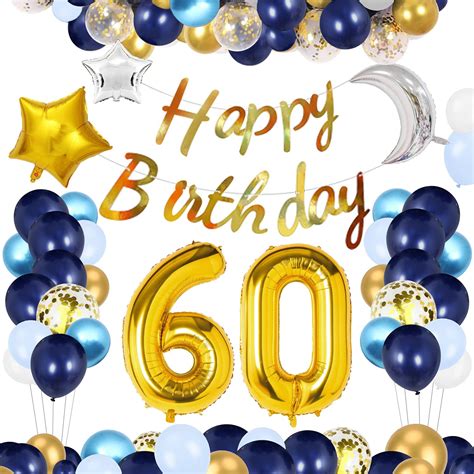 Buy 60th Birthday Decorations Men Birthday Party Balloon Decorations