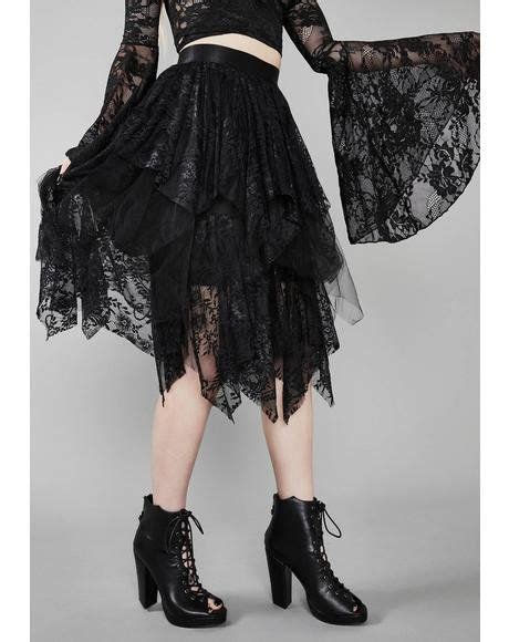 Lace Midi Skirt Pleated Dress Gothic Outfits Edgy Outfits Cameo