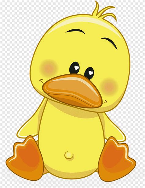 Yellow Duck Cartoon Character