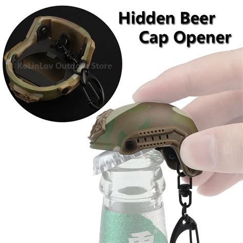Tactical Keychain Fast Helmet Shape Bottle Opener Keychain Airsoft