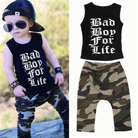 2pcs Cool Boy Clothes Set Newborn Toddlers Baby Infant