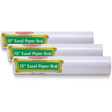 Melissa And Doug Tabletop Easel Paper Roll 12 X 75 Pack Of 3