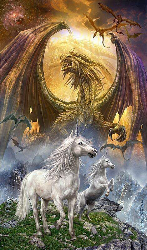 Dragons Et Licornes Unicorn And Fairies Unicorn Fantasy Fantasy