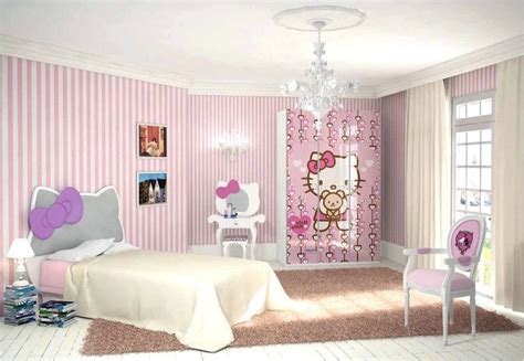 This is a really adorable and extremely cute hello kitty bedroom decorated with pastel pink color scheme and an amazing round canopy bed as a focal point. Hello Kitty Teenage Girl Bedroom Designs Ideas Eva ...