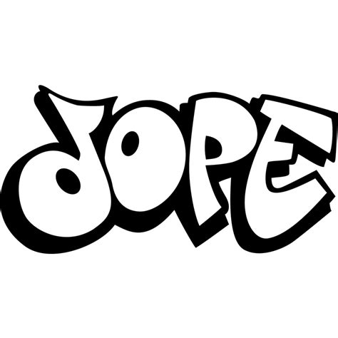 Graffiti Word Dope Sketch Coloring Page
