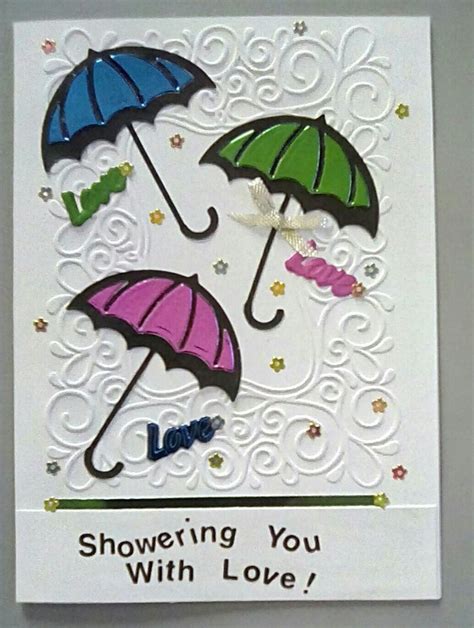 Loved This Card Shower Card Using Spellbinders Umbrella Trio And
