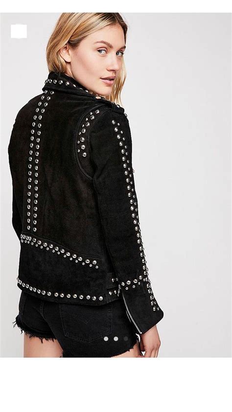 Noora Women Silver Studded Leather Steam Punk Jacket Spiked Etsy