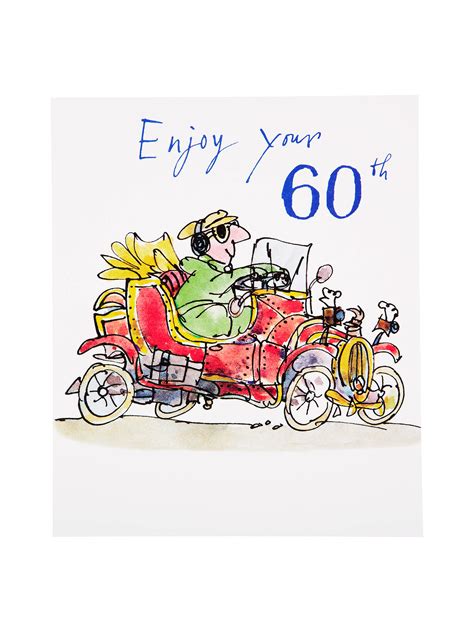 Add pictures to your gift to make it special! Woodmansterne Vintage Car 60th Birthday Card at John Lewis ...