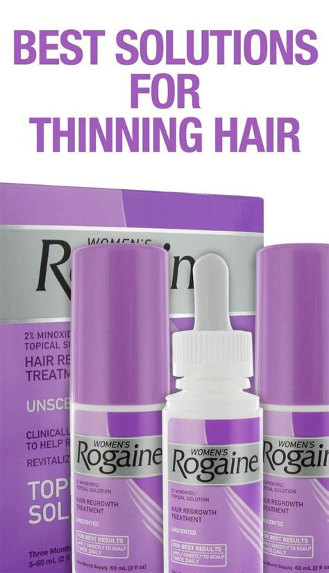 Hair loss in women is often treated with a topical solution (rogaine), some oral contraceptives, a medicated shampoo, and other drugs. Solutions For Women with Thinning Hair | Hairstyles for ...