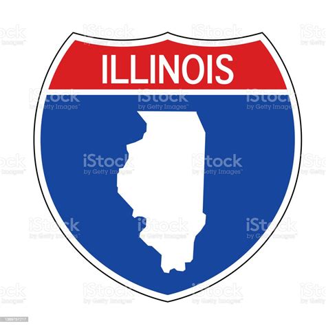 Interstate Illinois Road Sign Stock Illustration Download Image Now
