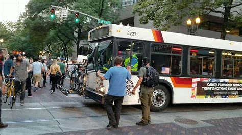 Antifa Blocking Public Transportation In Portland Oregon Youtube