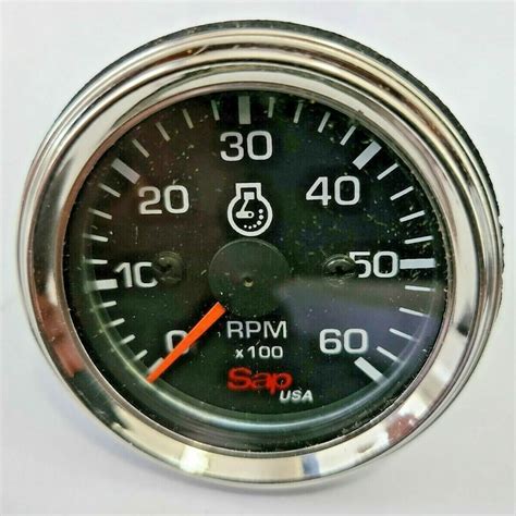 Tachometer Electric 0 6000 Rpm 1224 Volt 52mm For Trucks Boats