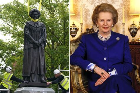 margaret thatcher statue egged less than two hours after installation despite council spending